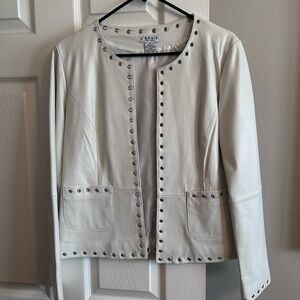 J’ENVIE NEW YORK White Leather Jacket